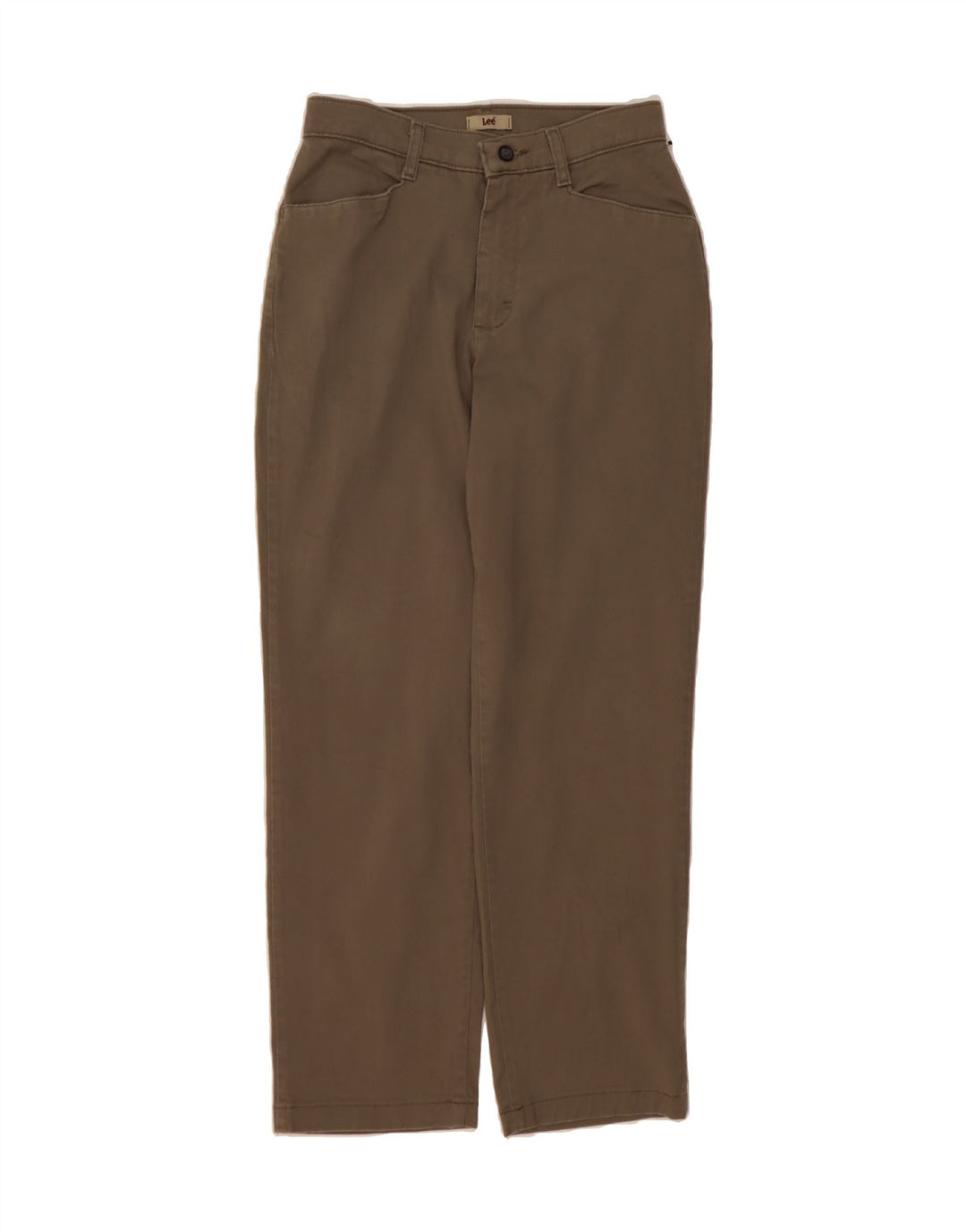 LEE Womens Straight Casual Trousers US 6 Medium W28 L28 Brown Cotton Vintage Lee and Second-Hand Lee from Messina Hembry 