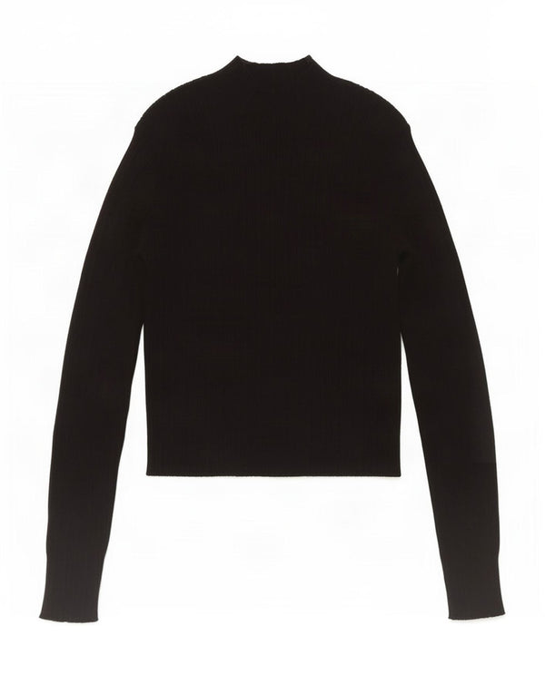 Zara Girls Crop Top Manga Longa 13-14 Anos Viscose Preta
