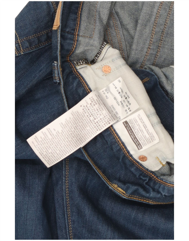 Calça jeans reta masculina Levi's W33 L28 azul algodão