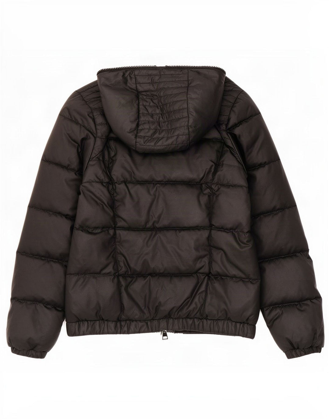 Jaqueta acolchoada com capuz feminina Adidas UK 12/14 poliéster preto médio