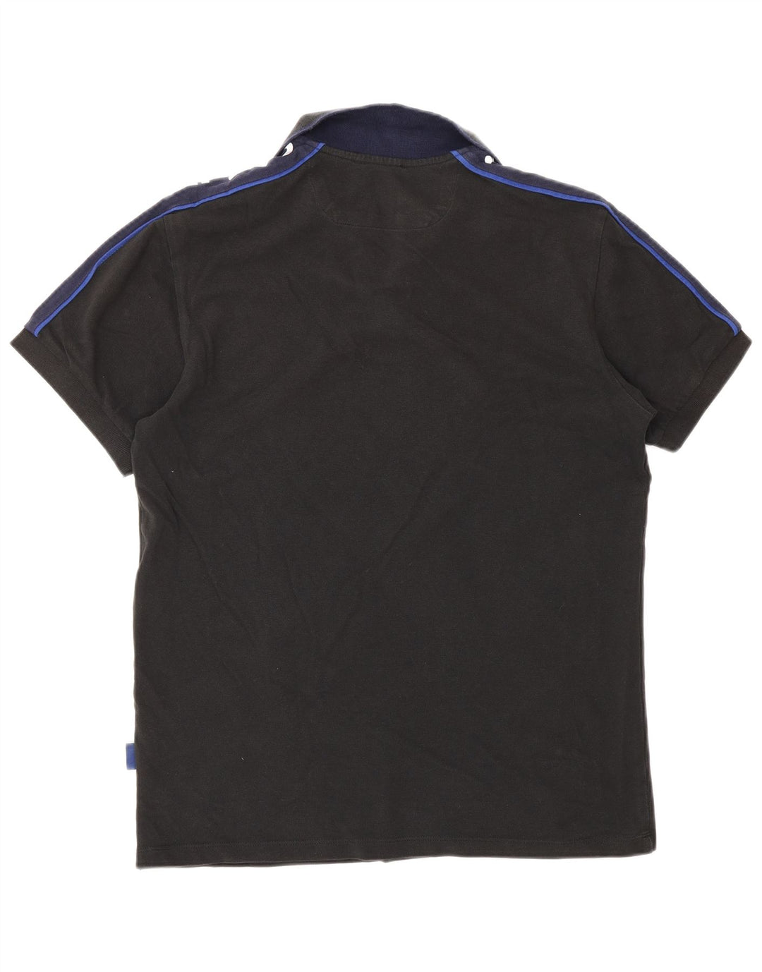 Camisa polo gráfica masculina Gas médio preto colorblock algodão
