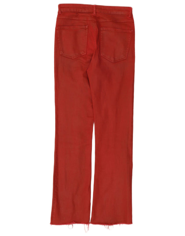 Zara Mulher Trafaluc Bootcut Jeans EU 34 2XS W24 L26 Vermelho