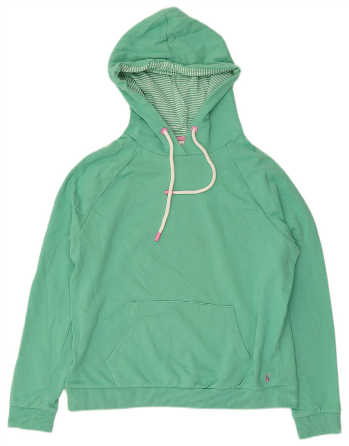 Jumper feminino com capuz JOULES UK 12 algodão verde médio