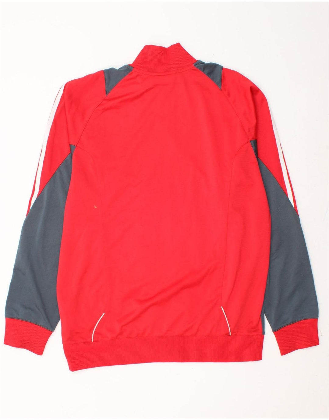 ADIDAS Mens Tracksuit Top Jacket UK 42/44 Grande Vermelho Colourblock Poliéster