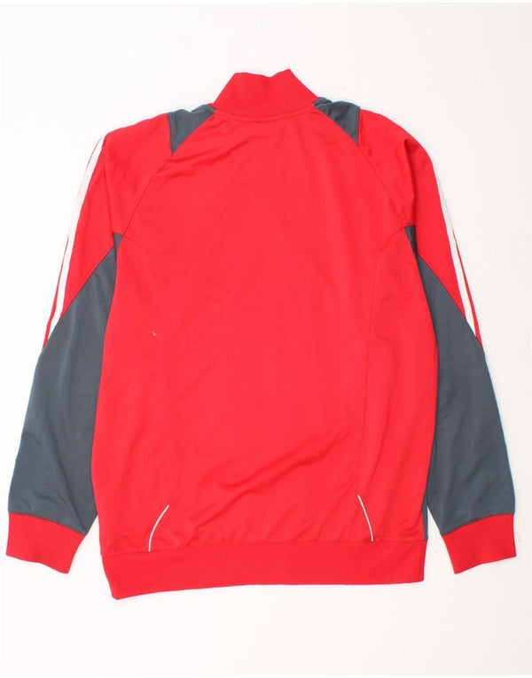 ADIDAS Mens Tracksuit Top Jacket UK 42/44 Grande Vermelho Colourblock Poliéster