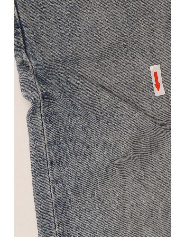 Calça jeans reta masculina Carhartt desgastada W34 L34 azul algodão