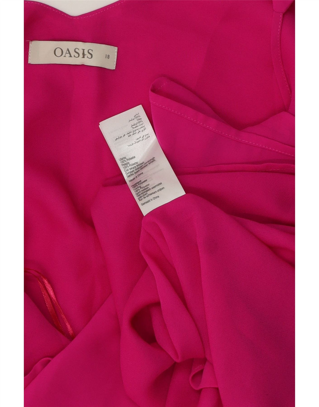 Top feminino Oasis Crop Cami UK 18 XL rosa poliéster
