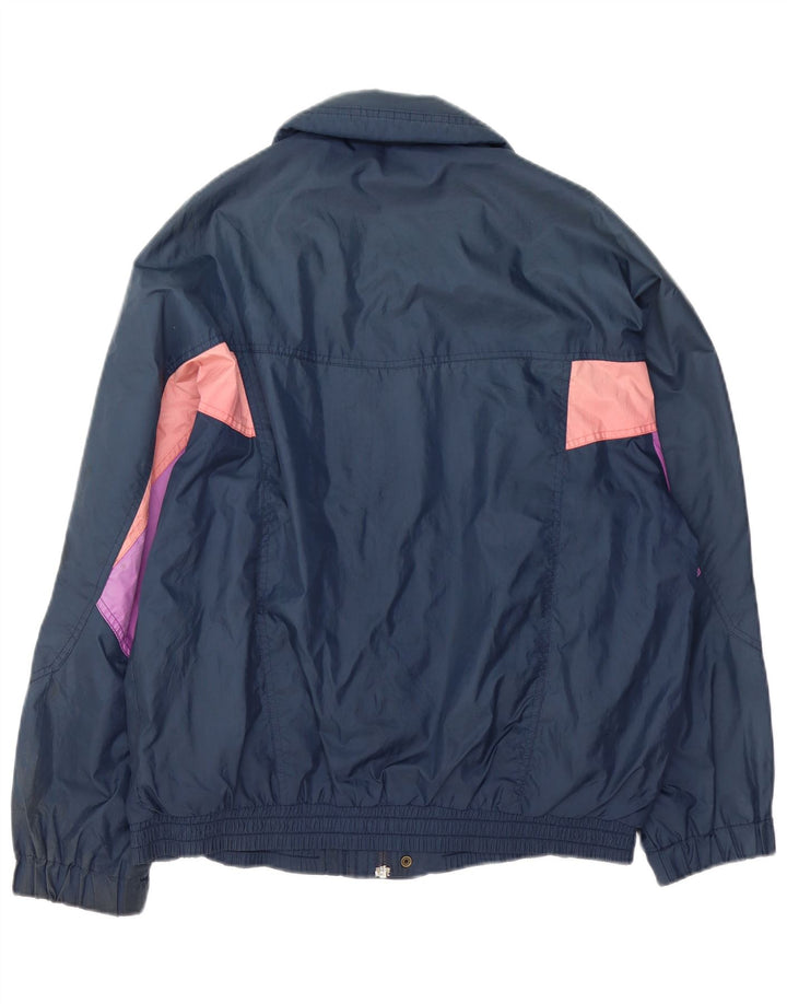 Jaqueta bomber masculina Brugi UK 38 poliéster colorblock azul marinho médio