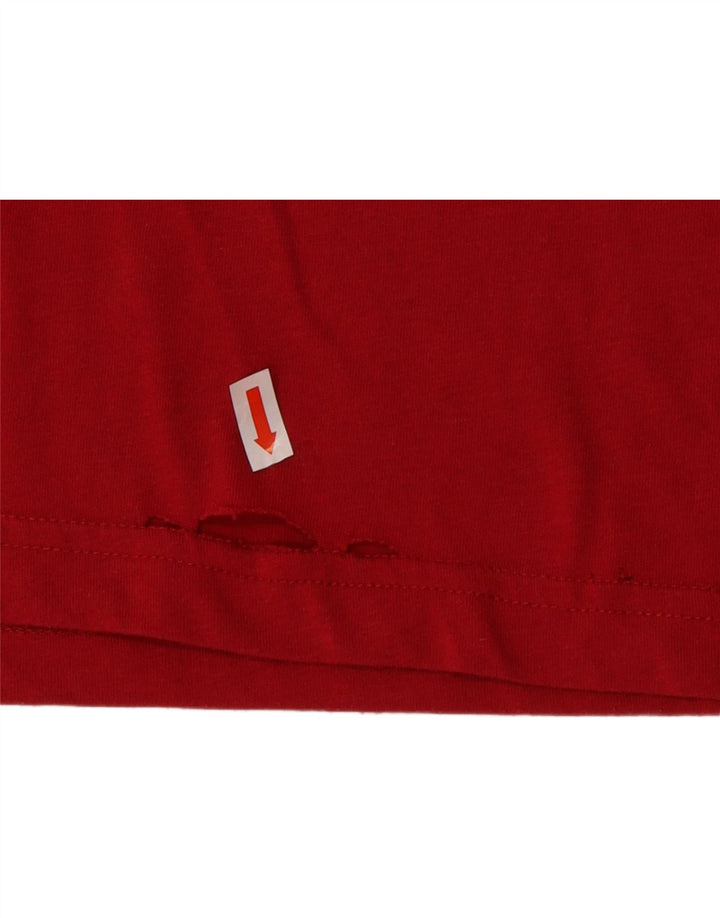 Lyle & Scott Camiseta masculina de poliéster vermelho médio