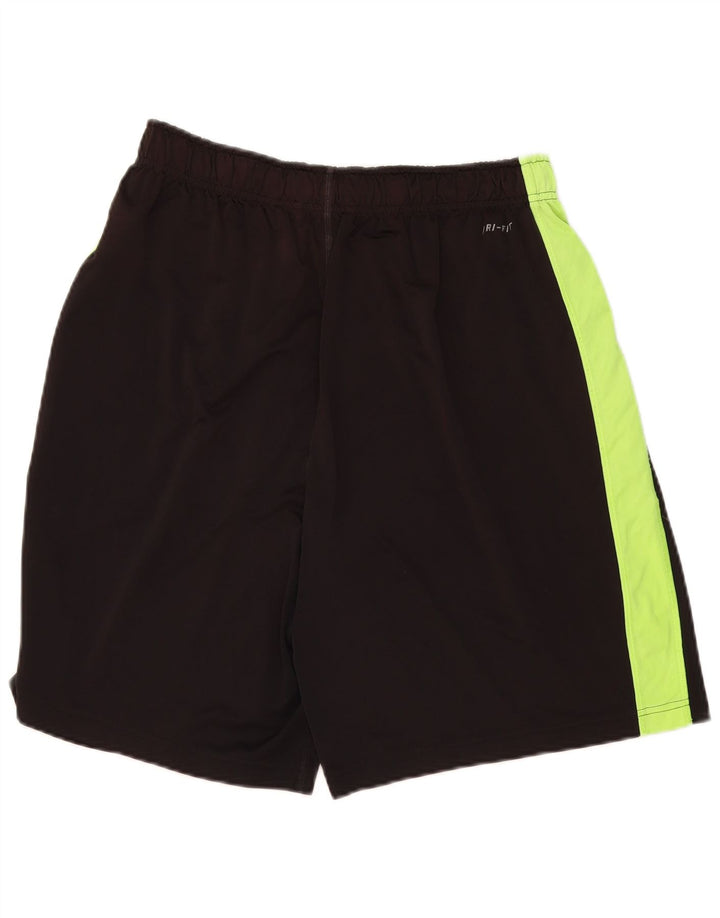 Shorts esportivos masculinos Nike Dri Fit grande poliéster colorblock preto