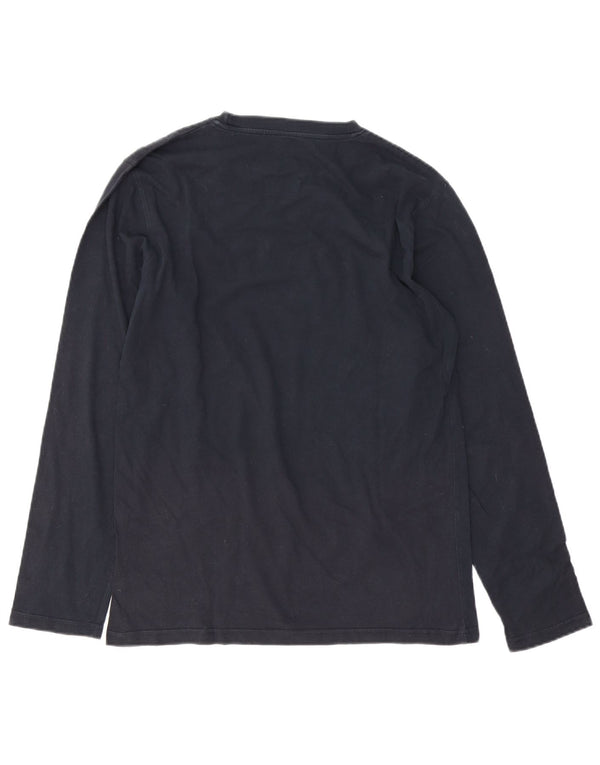 PEPE Jeans masculino regular fit gráfico top manga comprida médio azul marinho