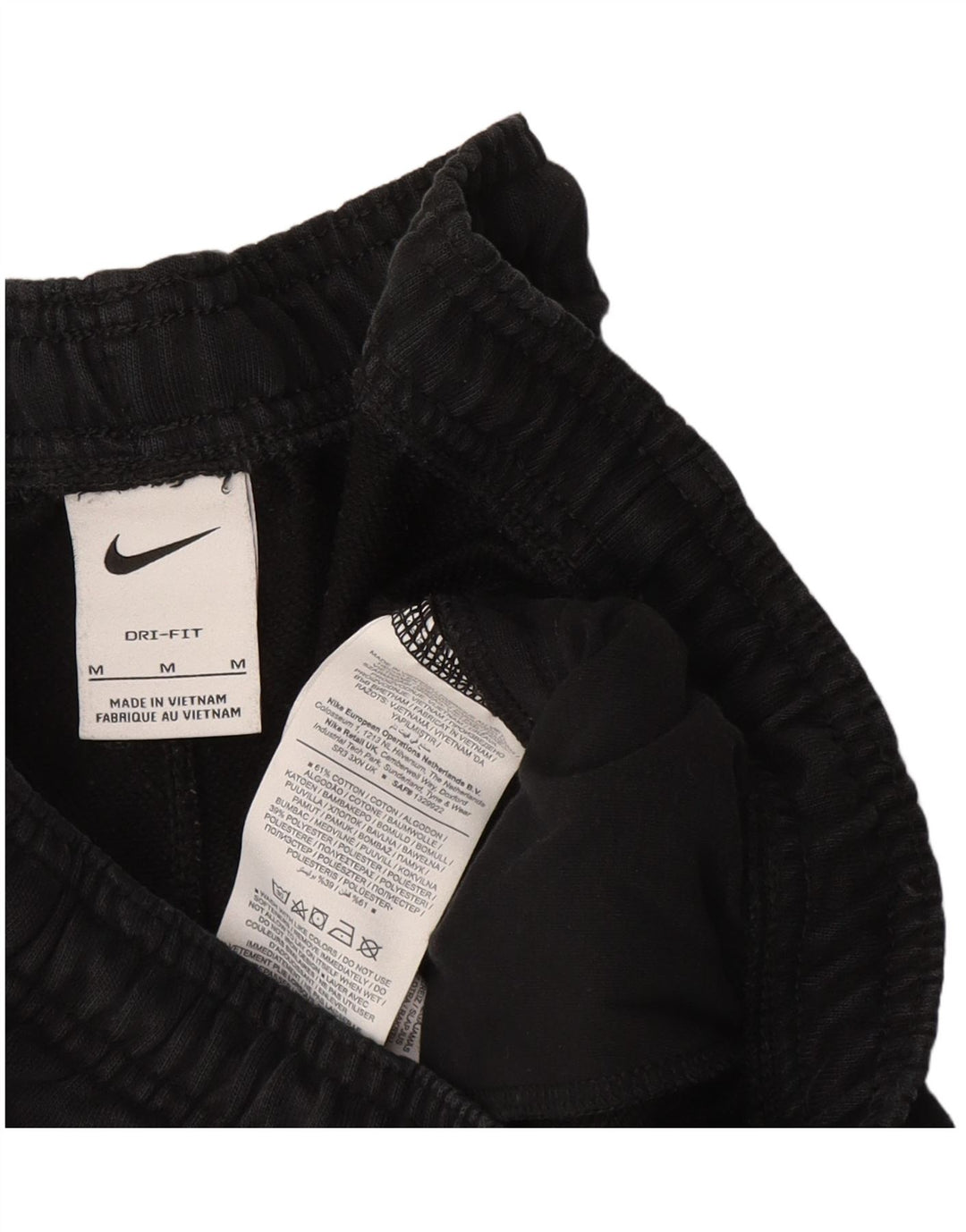 Nike Mens Dri Fit Calças de treino Joggers Médio Algodão Preto