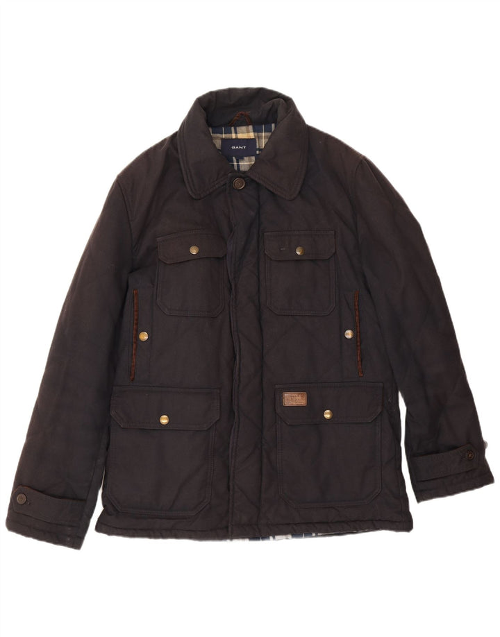 Jaqueta utilitária masculina acolchoada Gant UK 38 azul marinho médio