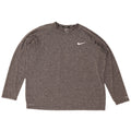 Nike Mens Dri Fit Top Manga Longa XL Cinza Flecked