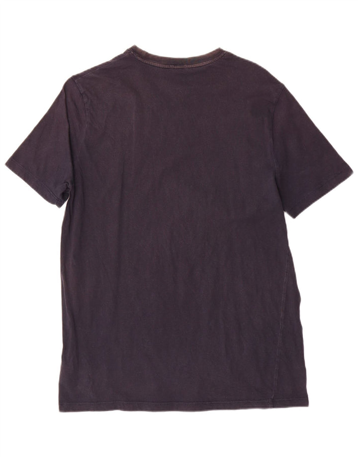Guess Camiseta masculina regular com estampa gráfica grande de algodão azul marinho