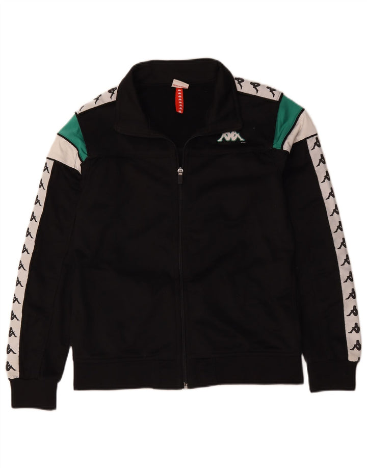 Jaqueta Kappa Boys Graphic Treino Top 13-14 Anos Preto Colorblock