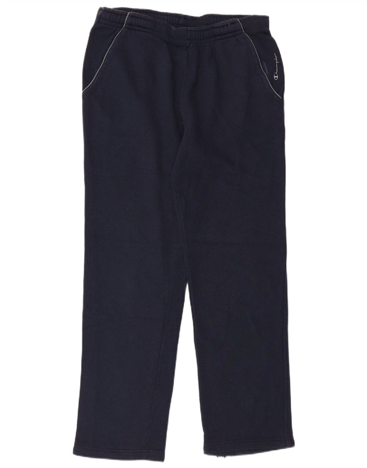 Calça de treino masculina Champion pequena azul marinho algodão