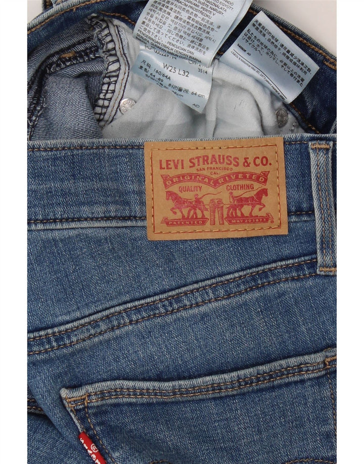 LEVI'S Jeans feminino slim slim W25 L32 algodão azul
