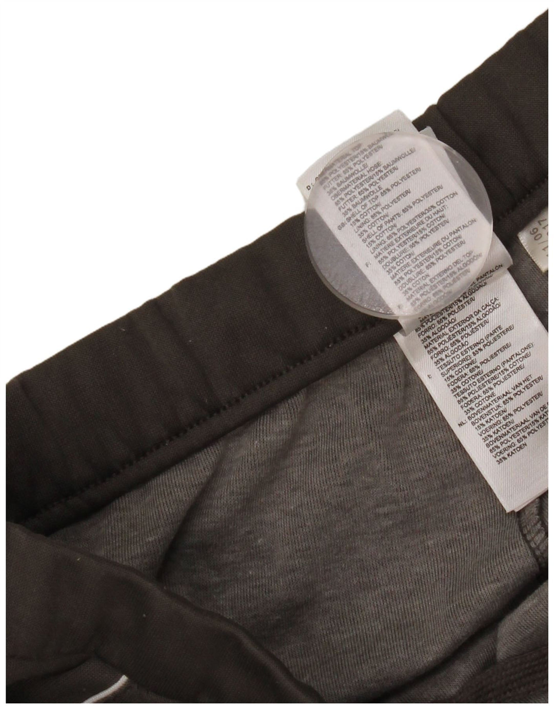 Calça de treino feminina Adidas UK 16 grande cinza poliéster