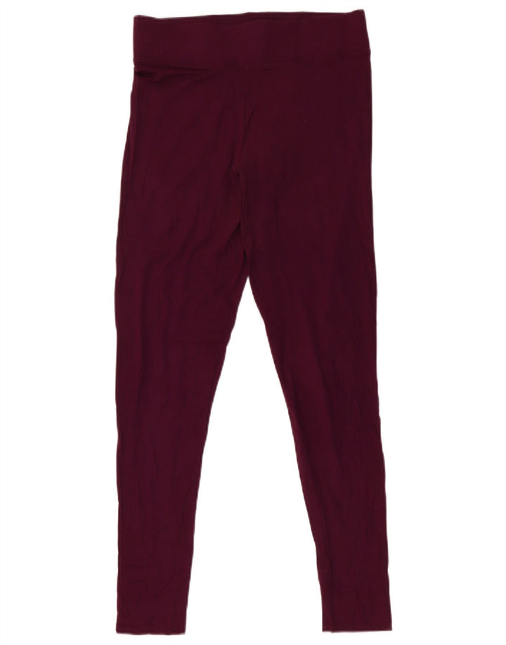 Leggings femininas Marks & Spencer Reino Unido 10 pequenas viscose cor de vinho