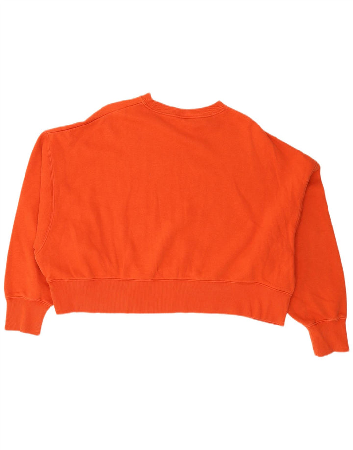 Nike Womens Crop Oversized Moletom Jumper UK 14 Médio Algodão Vermelho