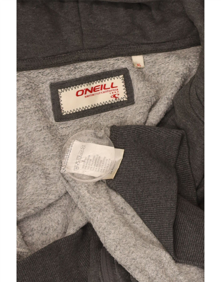 Suéter feminino O'NEILL com capuz e zíper gráfico UK 18 XL algodão cinza