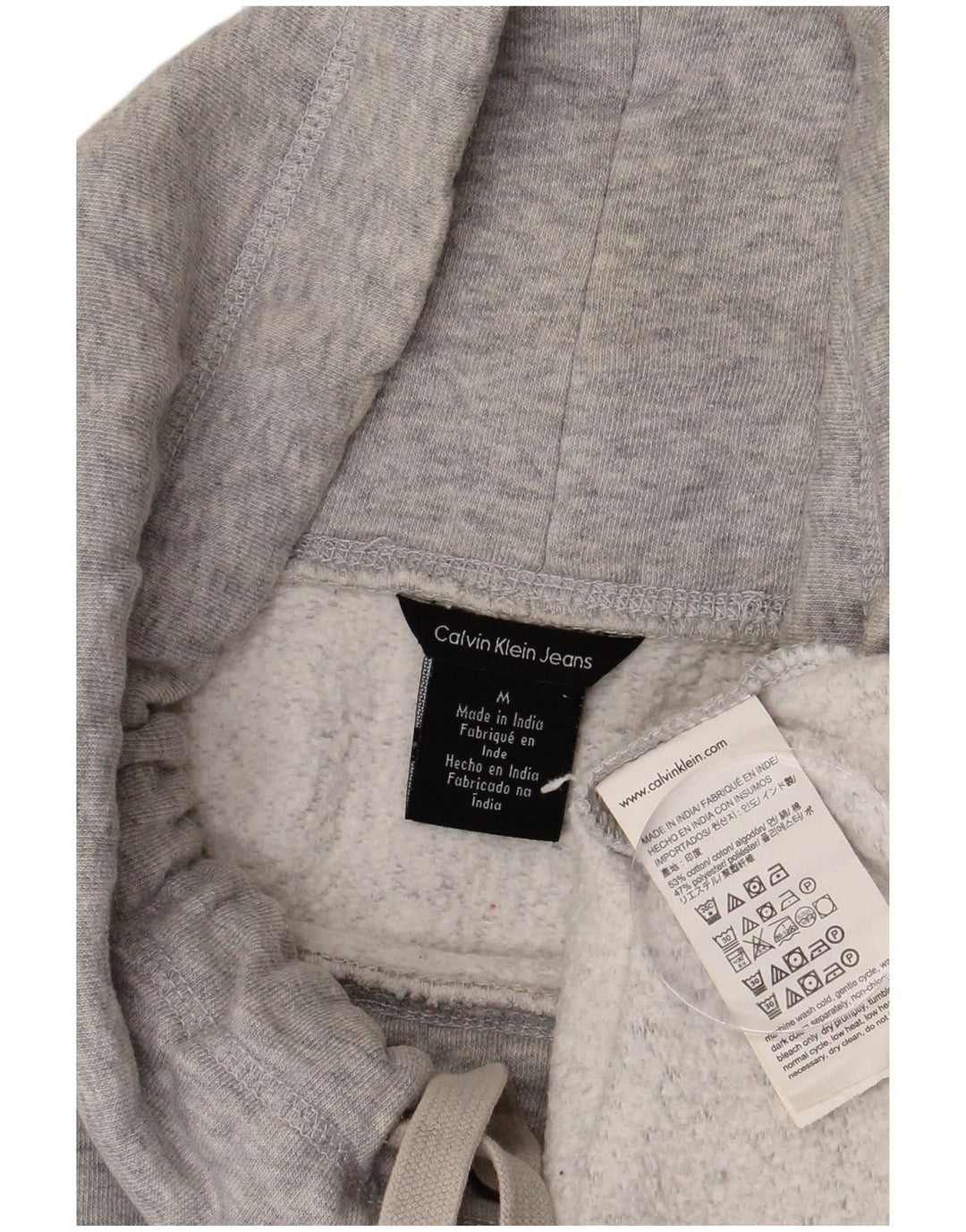 CALVIN KLEIN JEANS moletom feminino jumper UK 14 cinza médio manchado