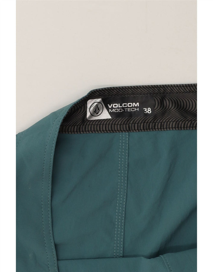 Shorts de natação masculino Volcom XL listrado verde