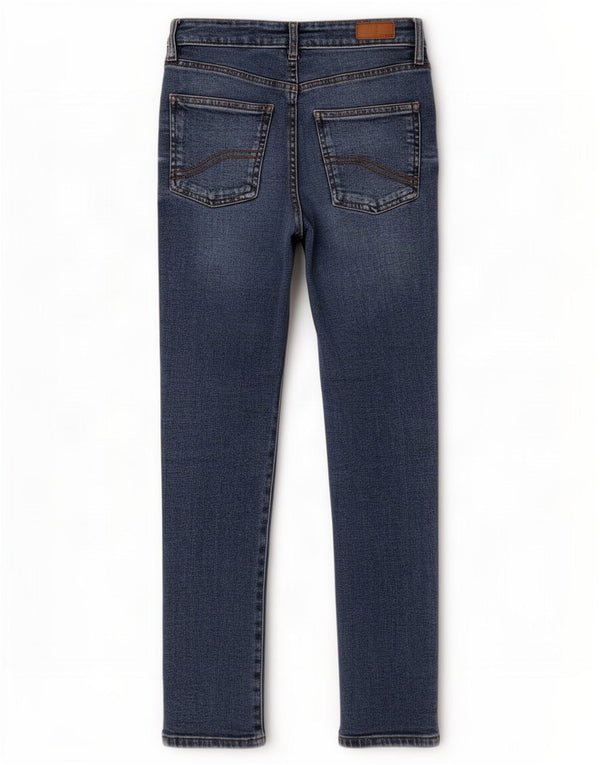 Calça jeans feminina Fat Face Sway Crop Slim UK 6 XS W25 L25 Azul Algodão