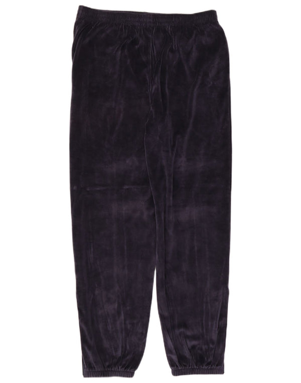 Fila Mens Velvet Calças de treino Joggers grandes algodão azul marinho