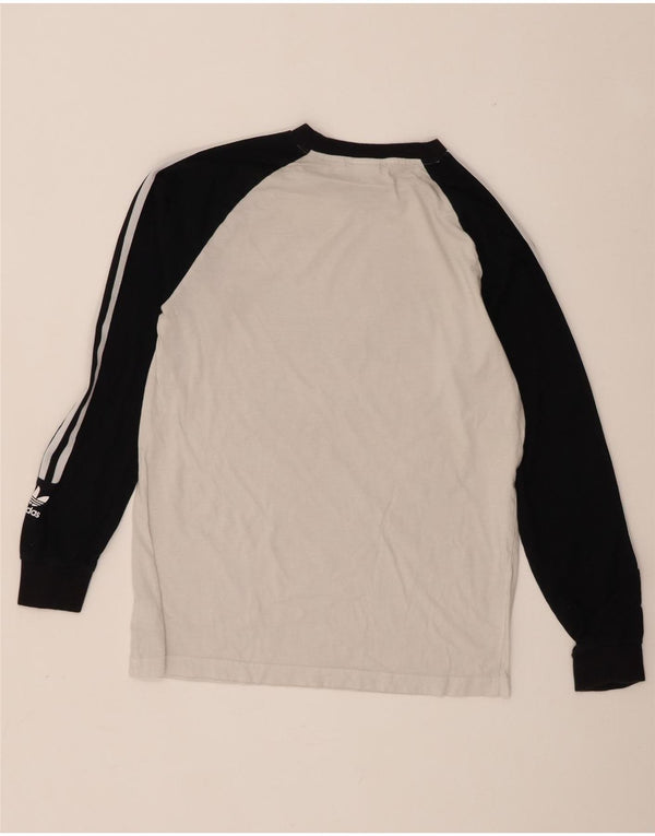 Adidas masculino gráfico top manga longa médio branco colorblock algodão