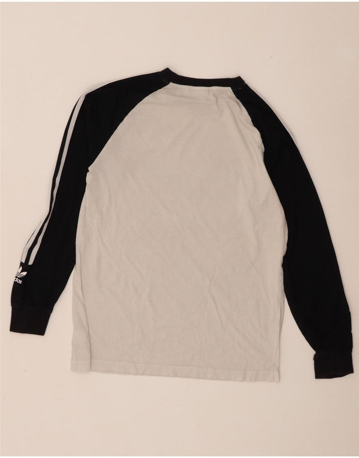Adidas masculino gráfico top manga longa médio branco colorblock algodão