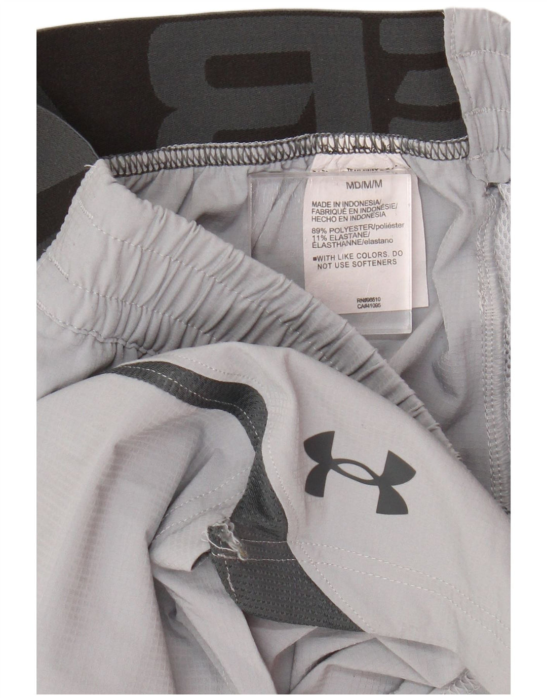 Under Armour Mens Graphic Sport Shorts Médio Cinza Colourblock Poliéster