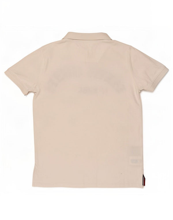 Camisa polo gráfica Tommy Hilfiger para meninos 13-14 anos algodão branco