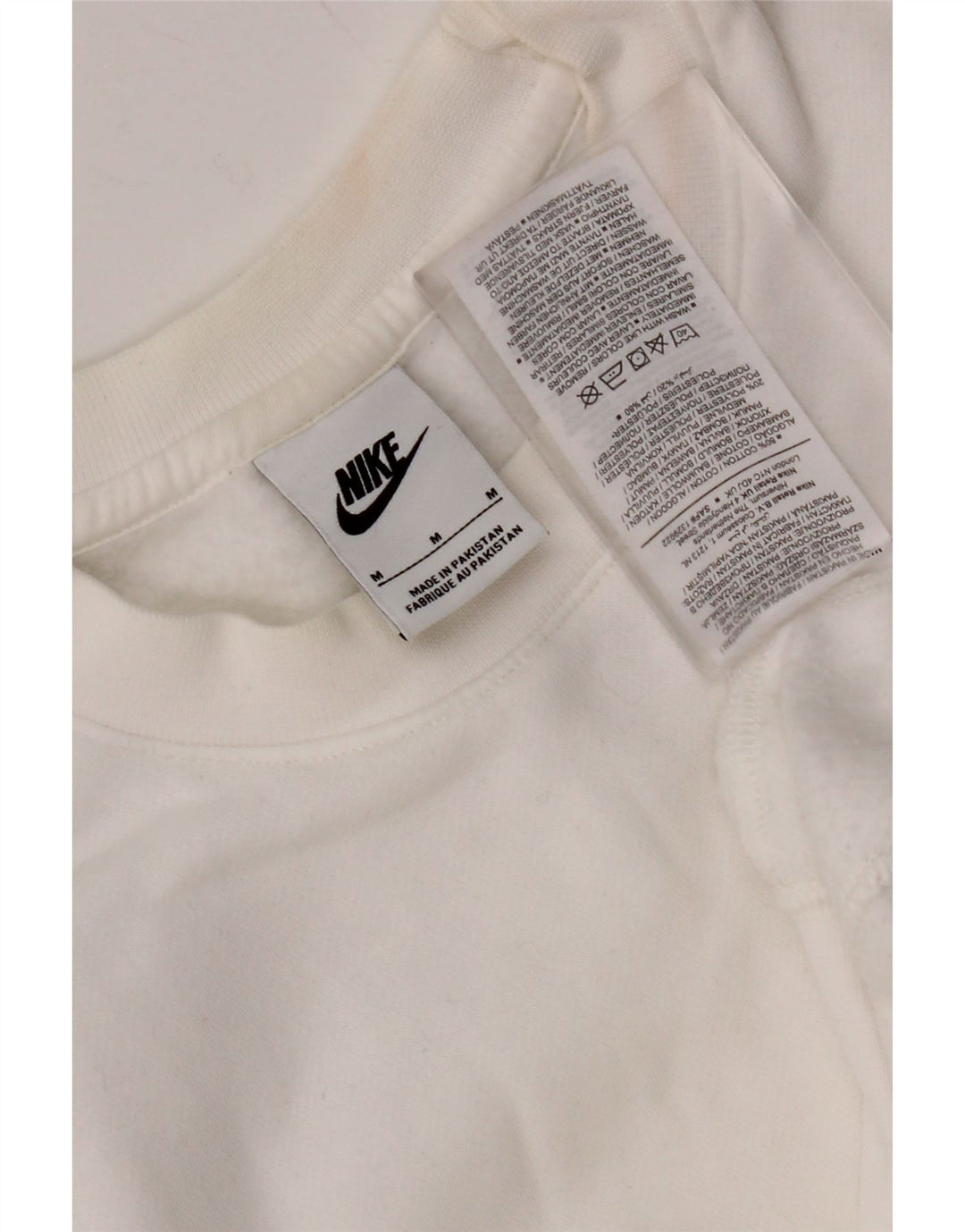 NIKE Mens Moletom Jumper Médio Algodão Branco