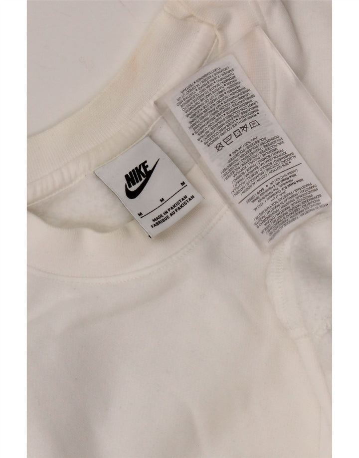 NIKE Mens Moletom Jumper Médio Algodão Branco