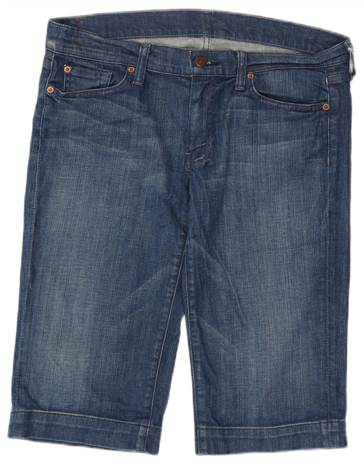 7 For All Mankind Shorts jeans feminino W31 algodão azul médio