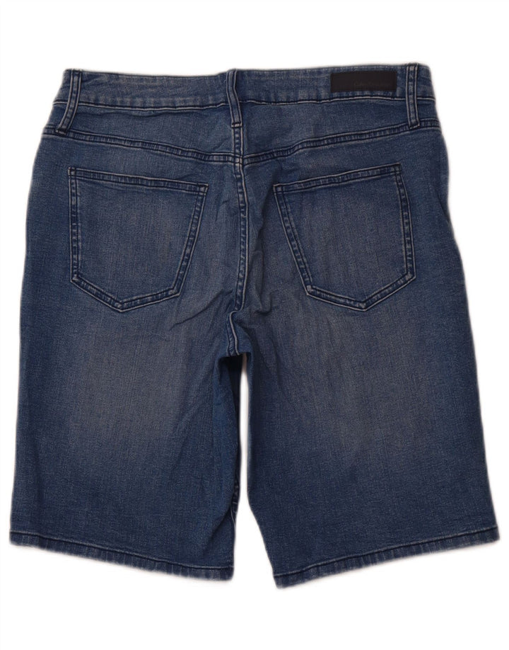Shorts jeans feminino CALVIN KLEIN EUA 12 grande W32 algodão azul