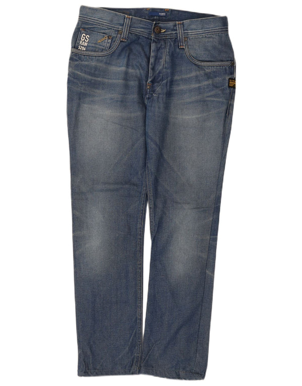 Calça jeans masculina G-Star Attacc solta W30 L28 algodão azul