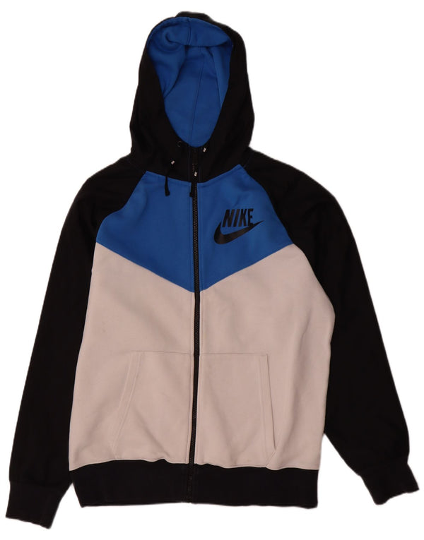 Suéter Nike masculino com capuz e zíper gráfico grande de algodão colorido colorido