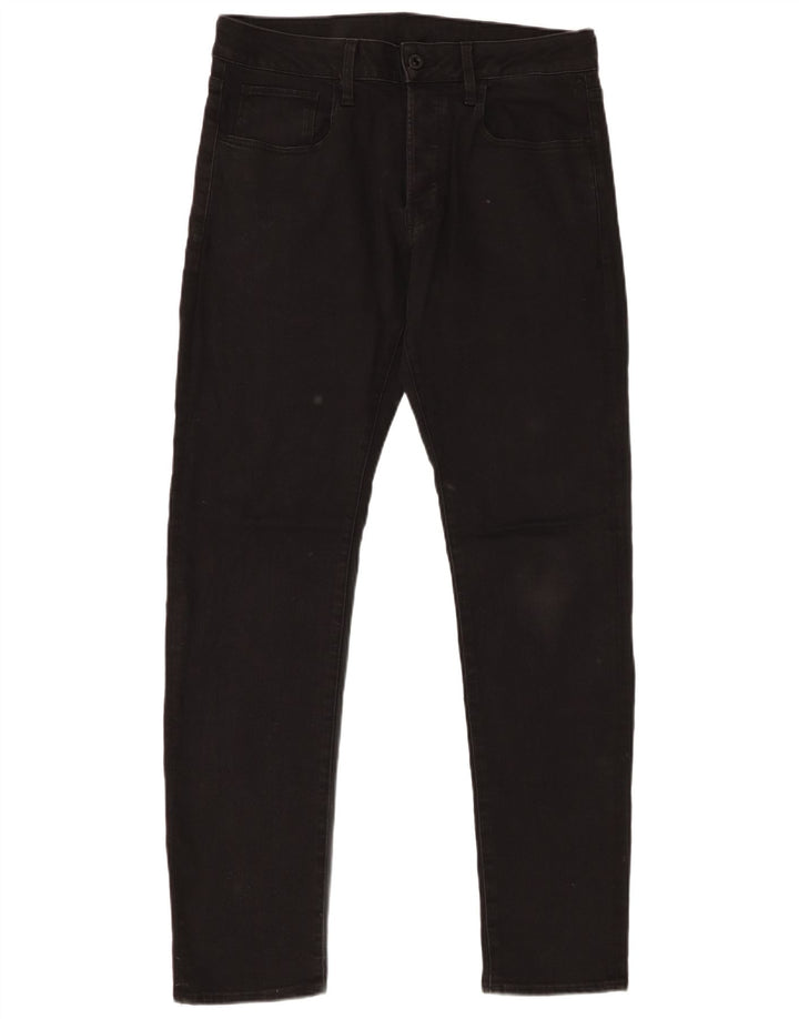 G-Star Masculino Slim Straight Jeans W31 L32 Algodão Preto