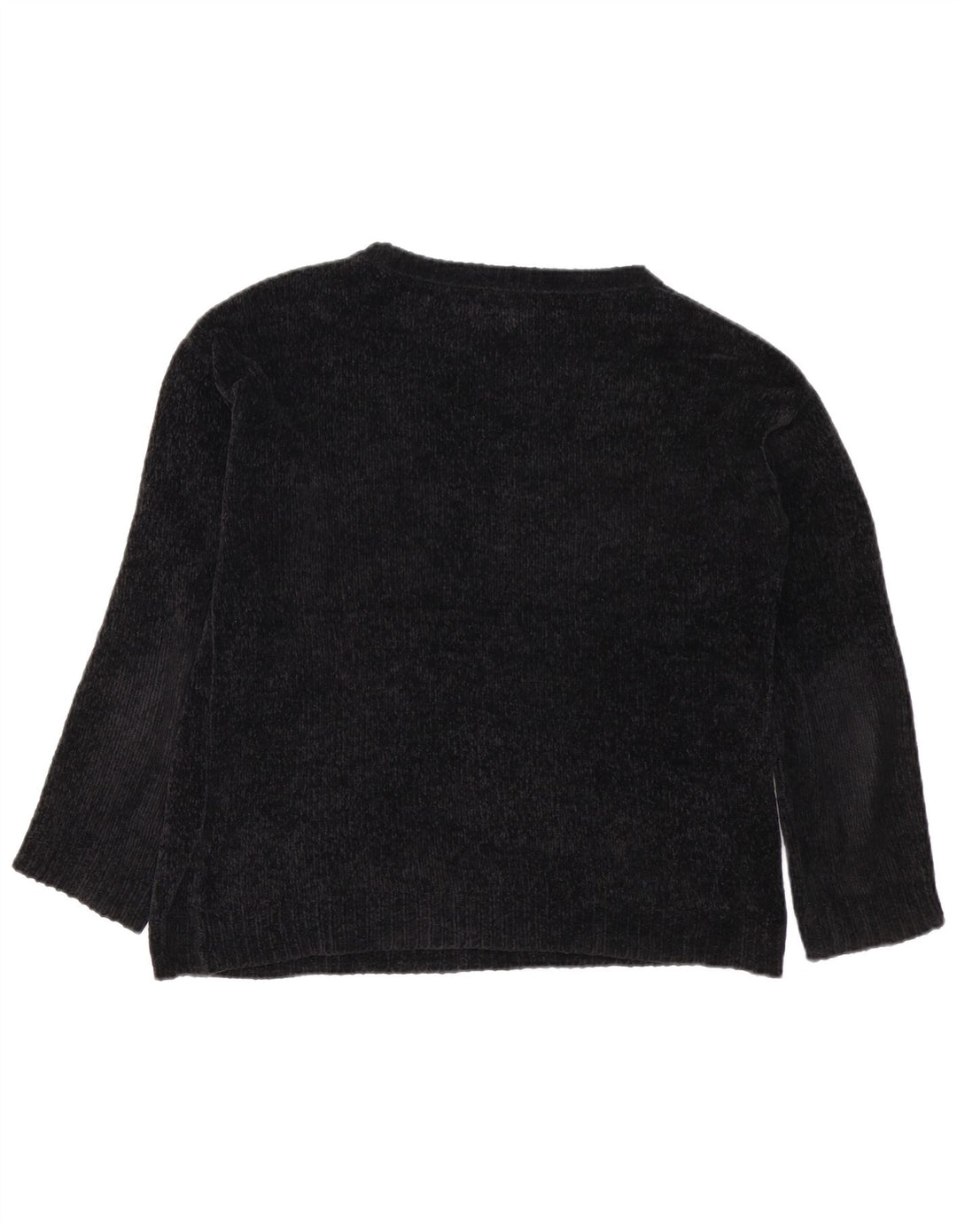 Suéter feminino grande com gola canoa VOLCOM EUA 0/2 XS lã preta