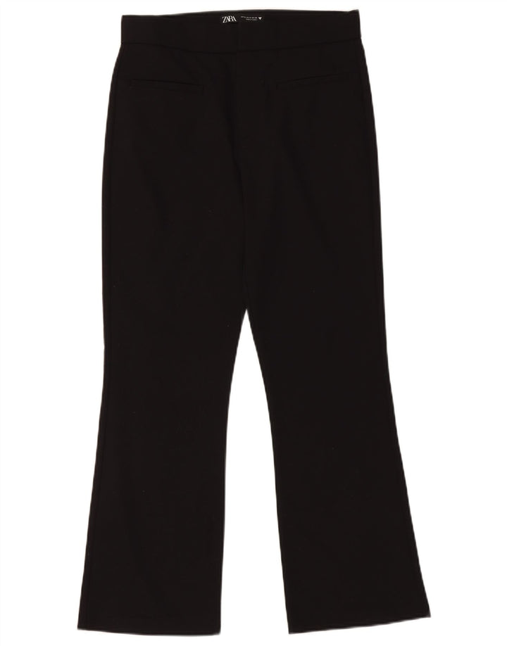 Calça feminina Zara Bootcut cortada média W28 L26 preta