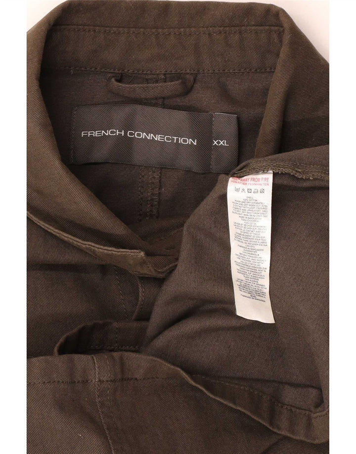 Camiseta masculina French Connection 2XL algodão cáqui