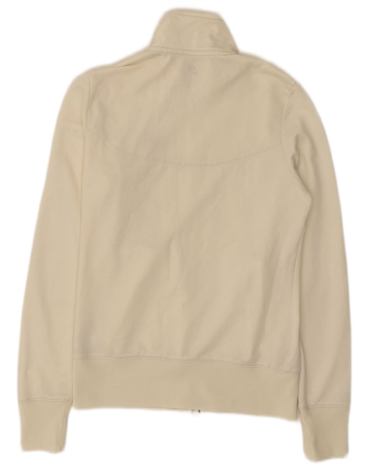 Nike Womens Tracksuit Top Jacket UK 8/10 Pequeno Off White Poliéster