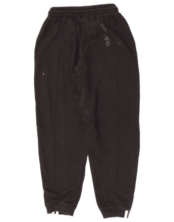 Calças de treino femininas Adidas Joggers UK 4 XS algodão preto