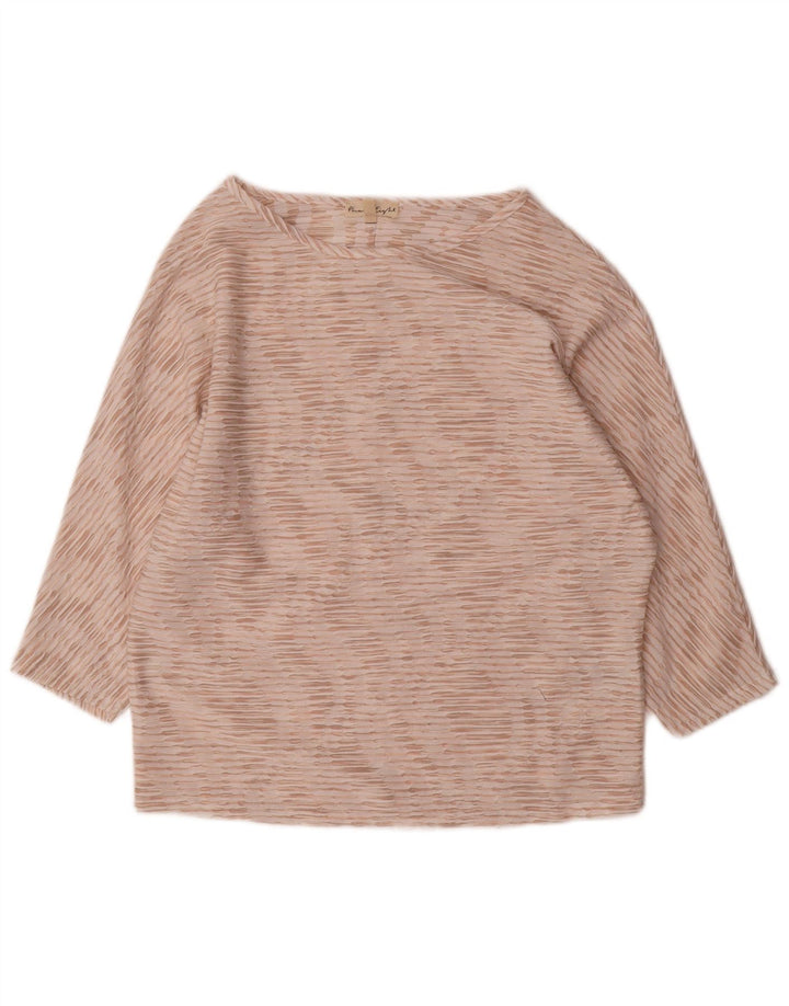 Blusa feminina de manga 3/4 da FASE EIGHT UK 12 poliéster rosa médio