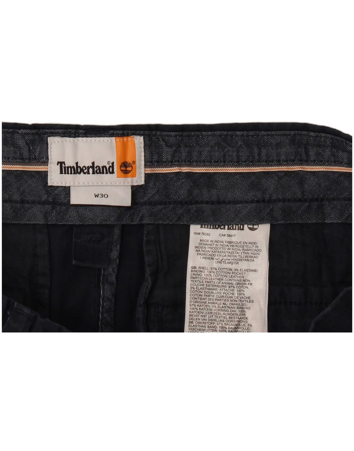 Timberland Mens Chino Shorts W30 Médio Algodão Azul Marinho