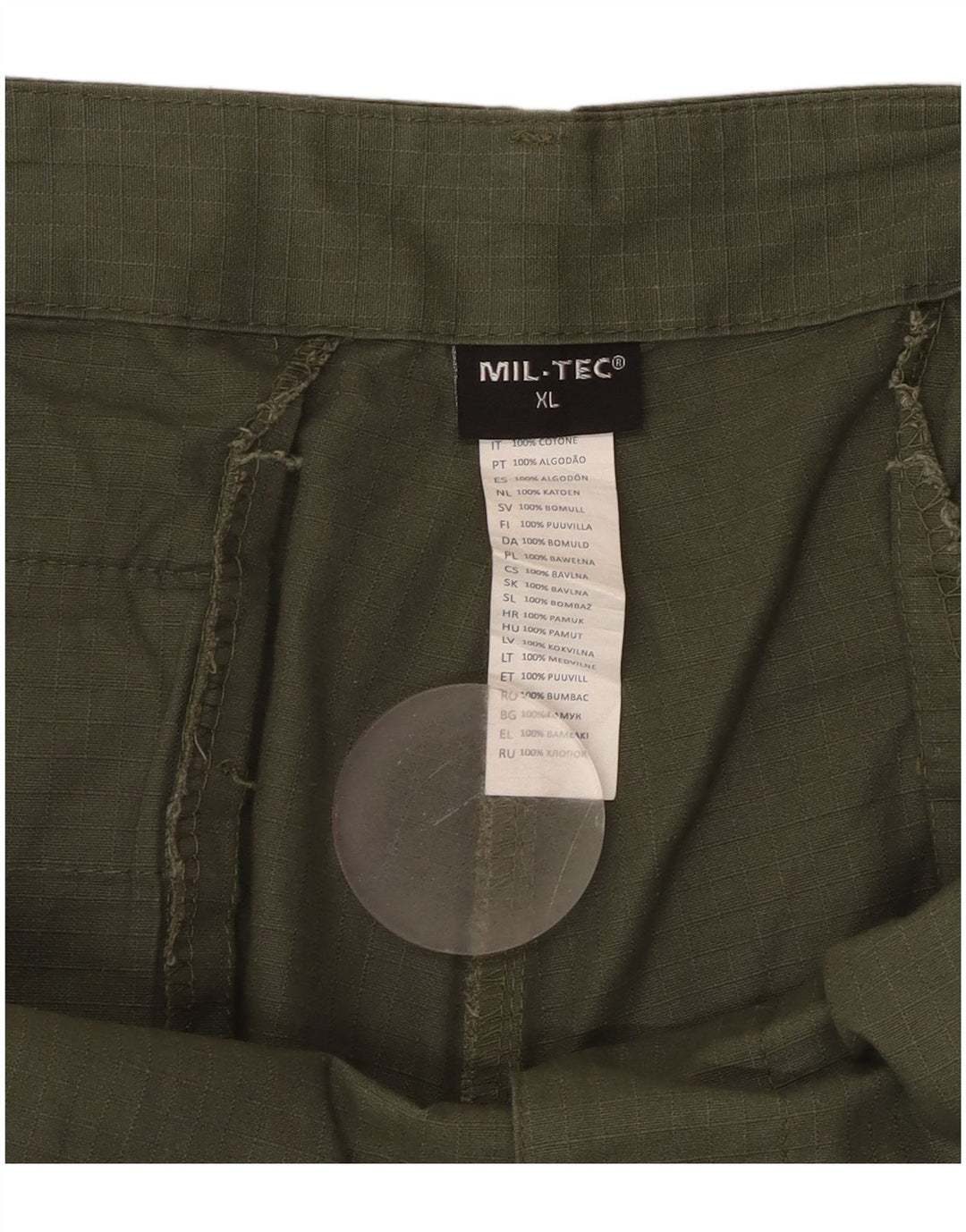 Shorts cargo masculino Mil-Tec XL W38 algodão verde