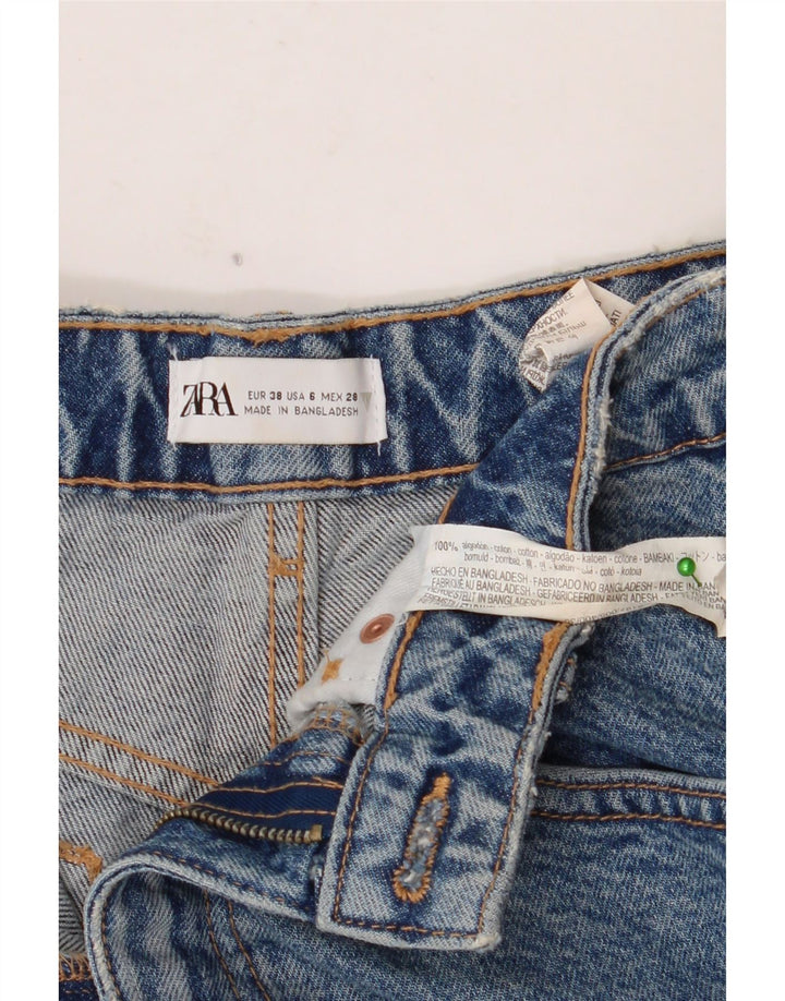 Shorts jeans feminino ZARA EU 38 pequeno W28 algodão azul